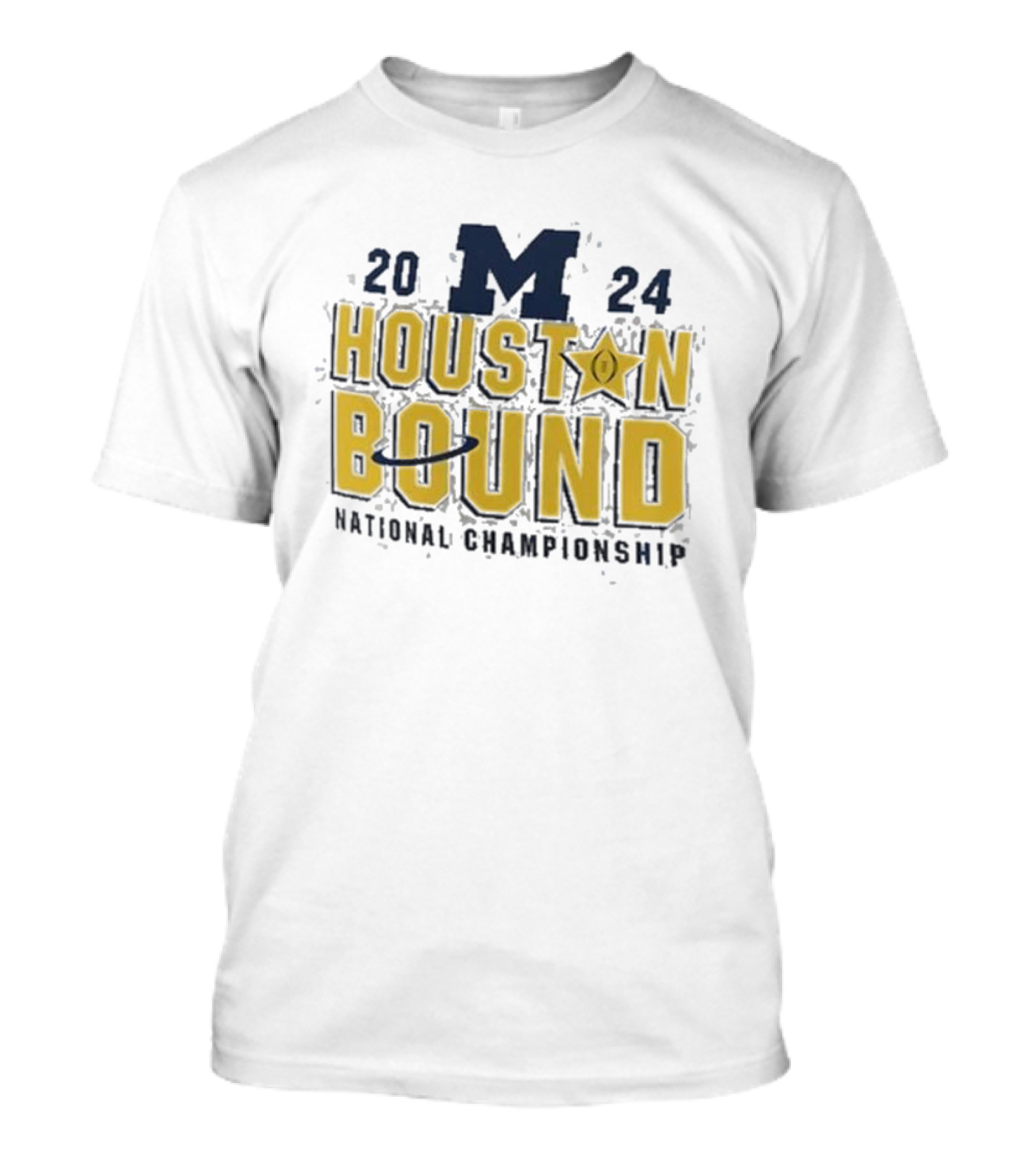 Michigan Wolverines 2024 Houston Bound National Championship Game T-Shirt