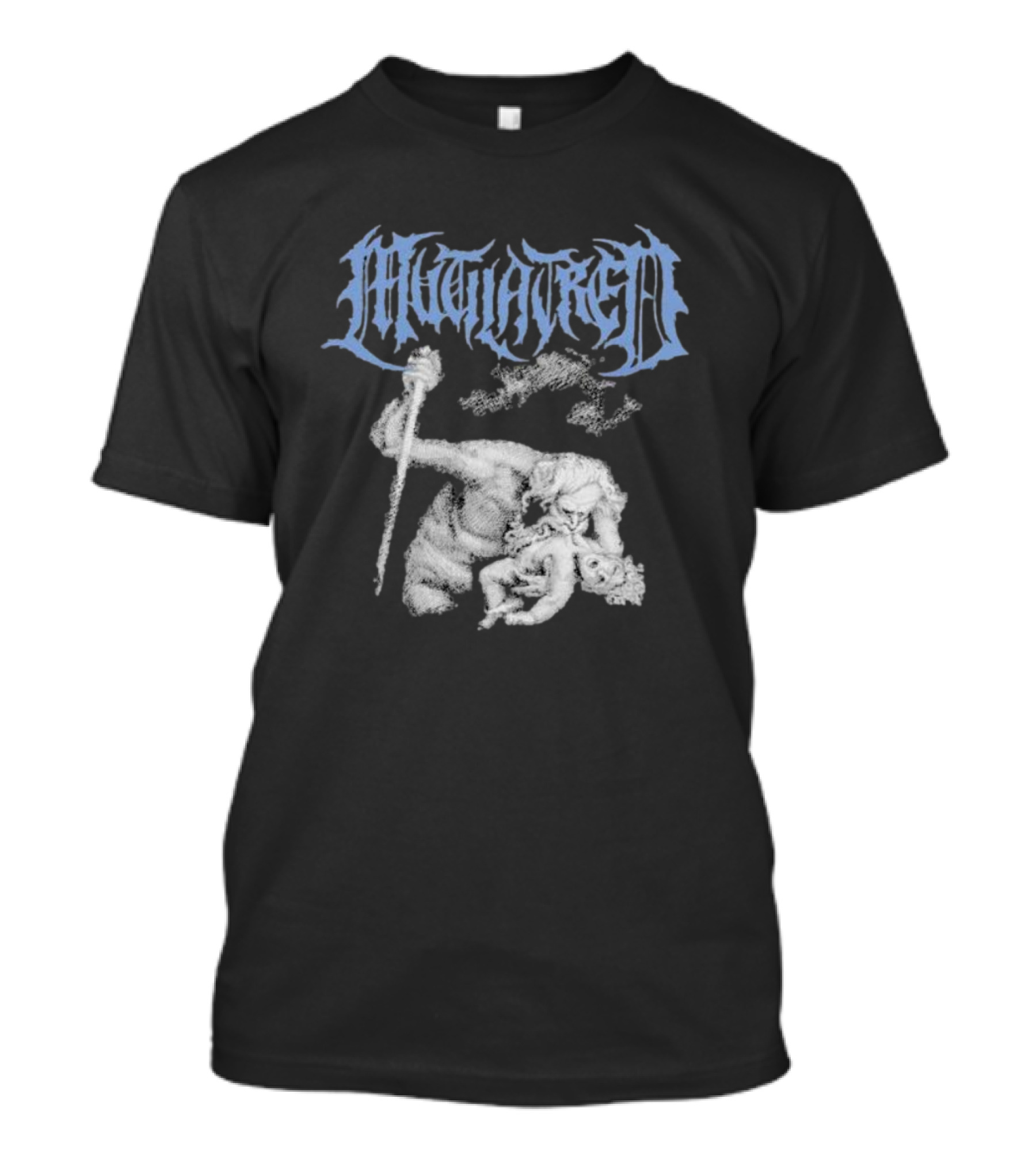 Mutilatred Eroded Brain Grim Figure And Child Fantasy T-Shirt