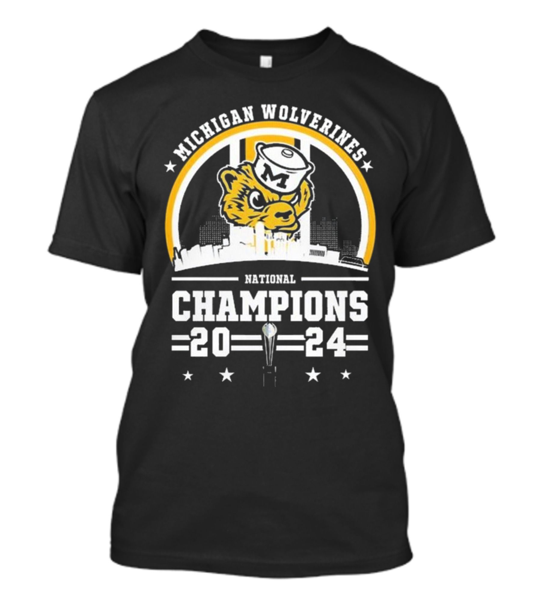Michigan Wolverines National Champions 2024 Mascot T-Shirt