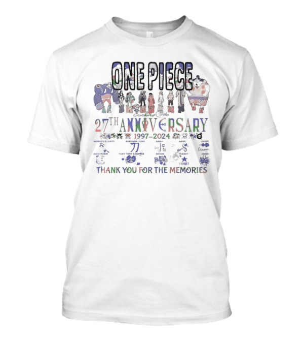 One Piece 27th Anniversary 1997 2024 Thank You For The Memories T-Shirt