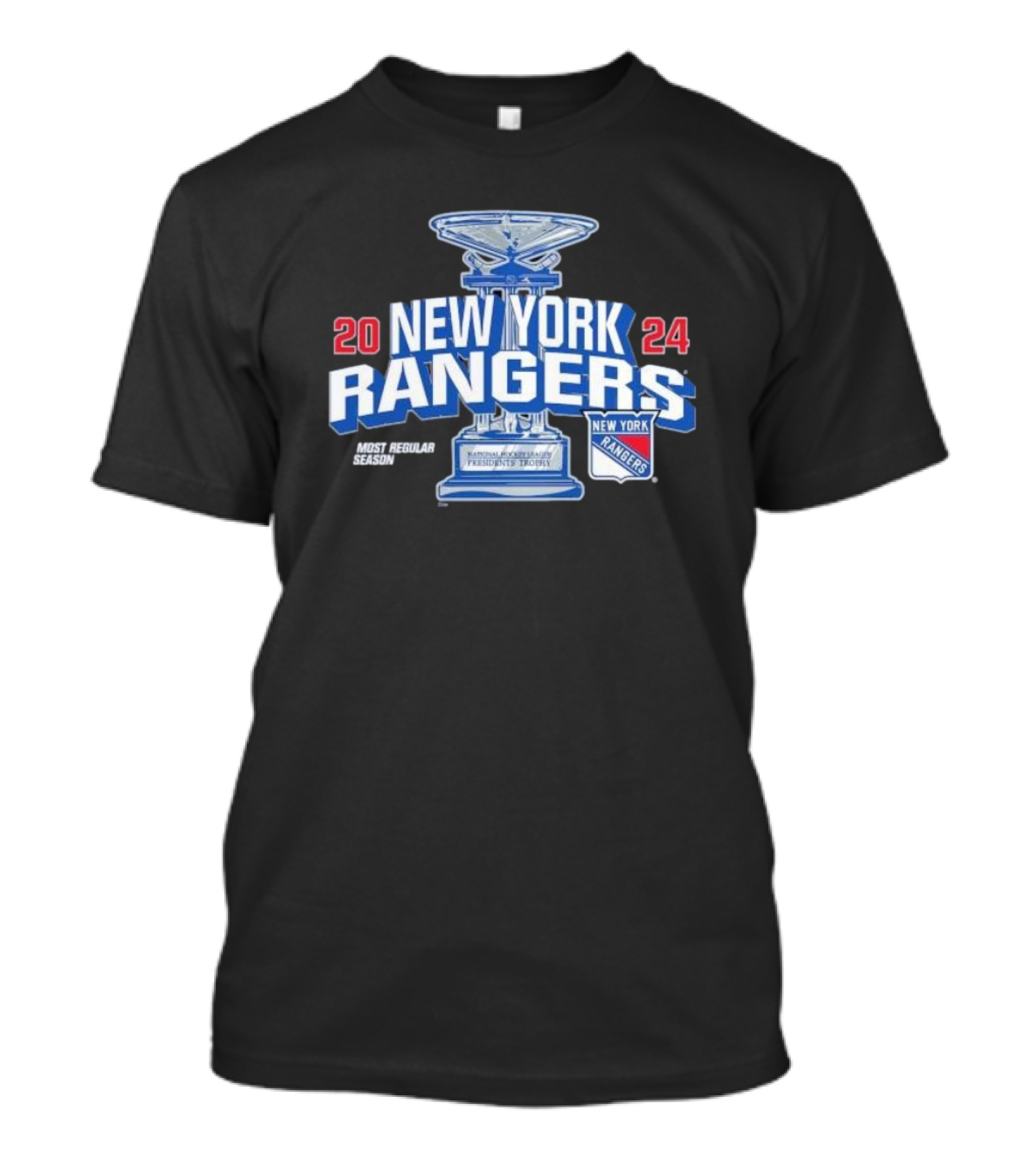 20 24 New York Rangers Most Regular Season National Hockey League Presidents' Trophy T-Shirt