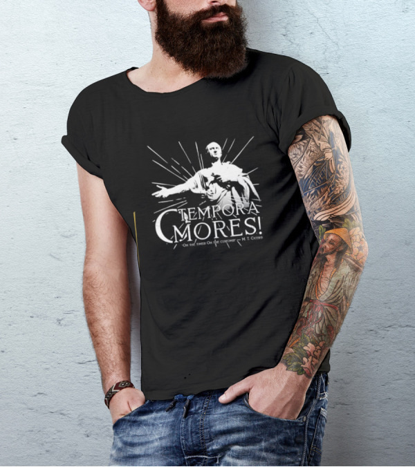 Tempora Mores Oh The Times Oh The Customs M T Cicero Roman Statue T-Shirt