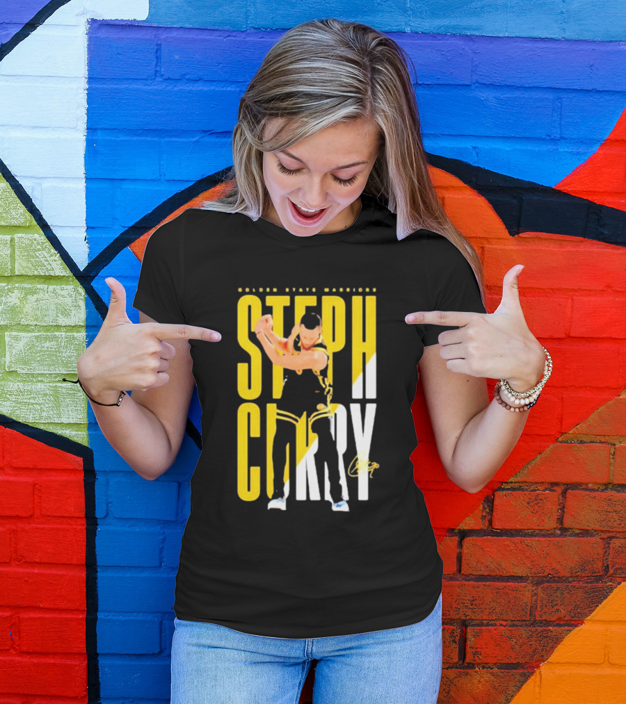 Golden State Warriors Steph Curry Golf Celebration Signature T-Shirt