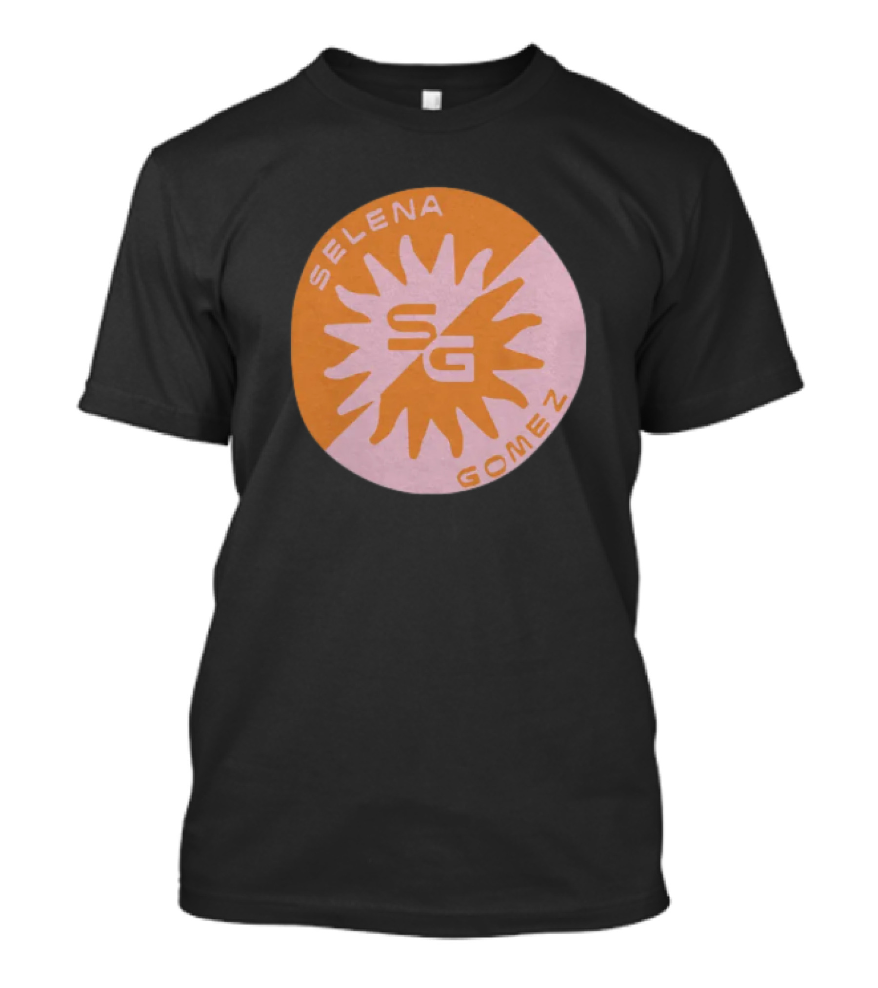 Selena Gomez SG Sunset Logo Circle Orange Pink T-Shirt