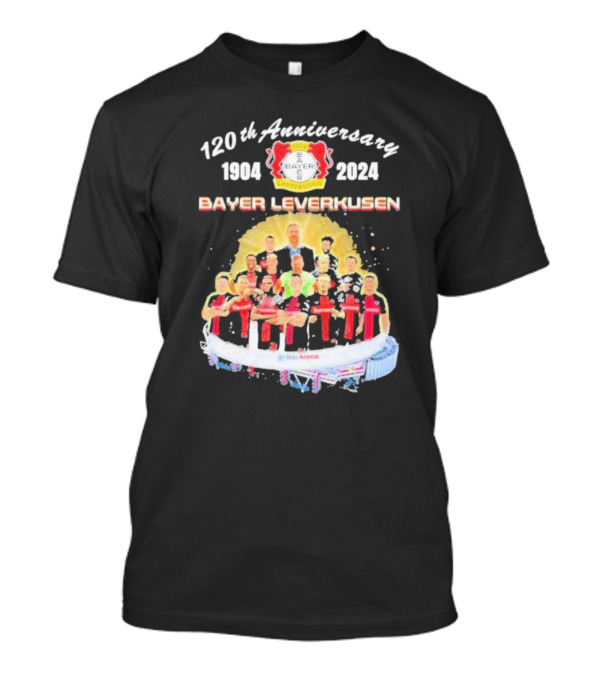 120th Anniversary 1904-2024 Bayer Leverkusen BayArena Team T-Shirt