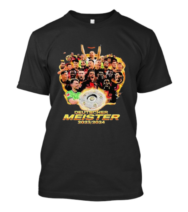 Bayer 04 Leverkusen Deutscher Meister 2023-2024 Barmenia Celebratory Team Champions T-Shirt