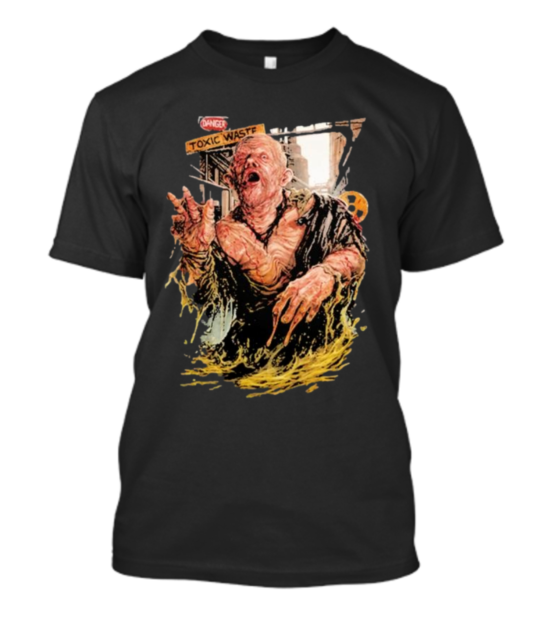 Danger Toxic Waste Robocop Melting Emil Zombie Horror Images T-Shirt
