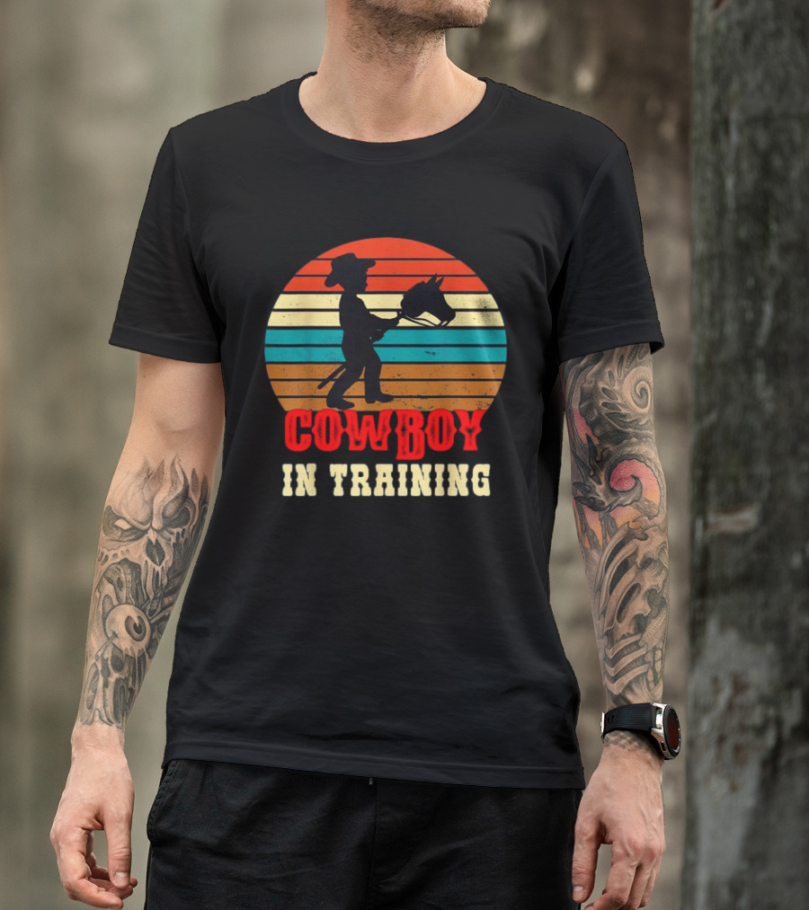 Cowboy In Training Future Rodeo Boy With Wooden Horse T-Shirt