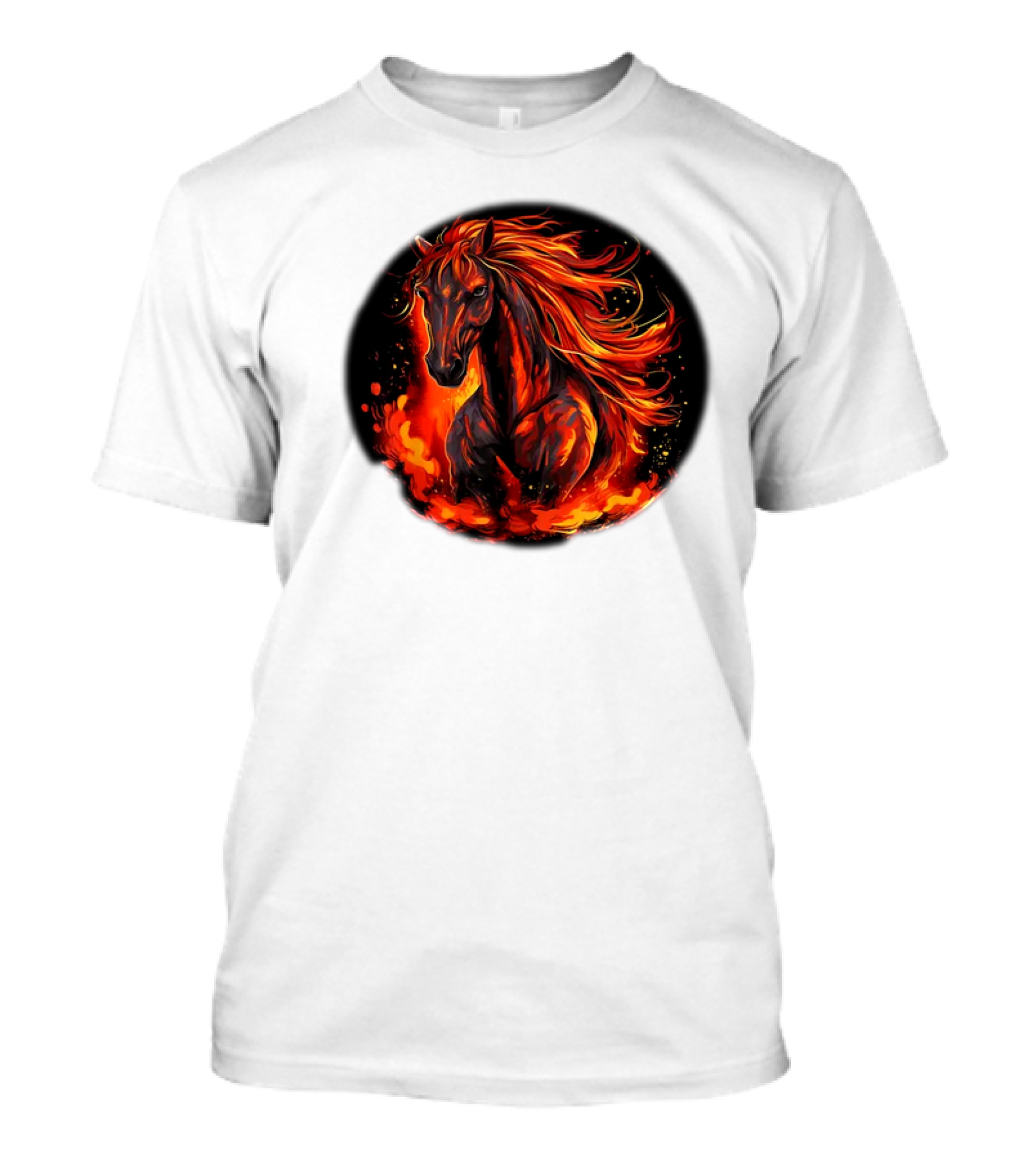 Funny Flaming Horse For Burning Flames Lovers T-Shirt