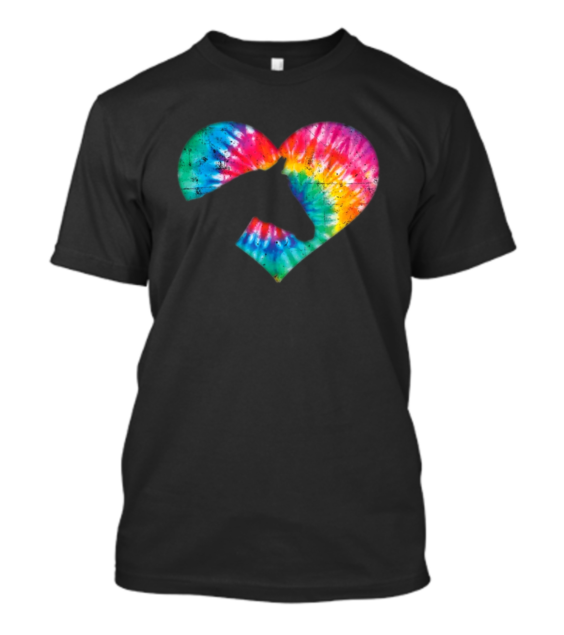 Tie-Dye Heart Horse Lover T-Shirt