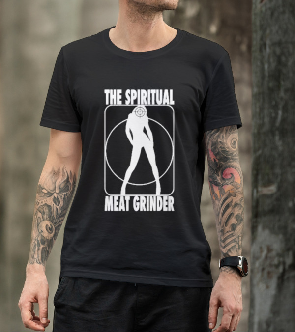 The Spiritual Meat Grinder Silhouette With Target Inside Circle T-Shirt