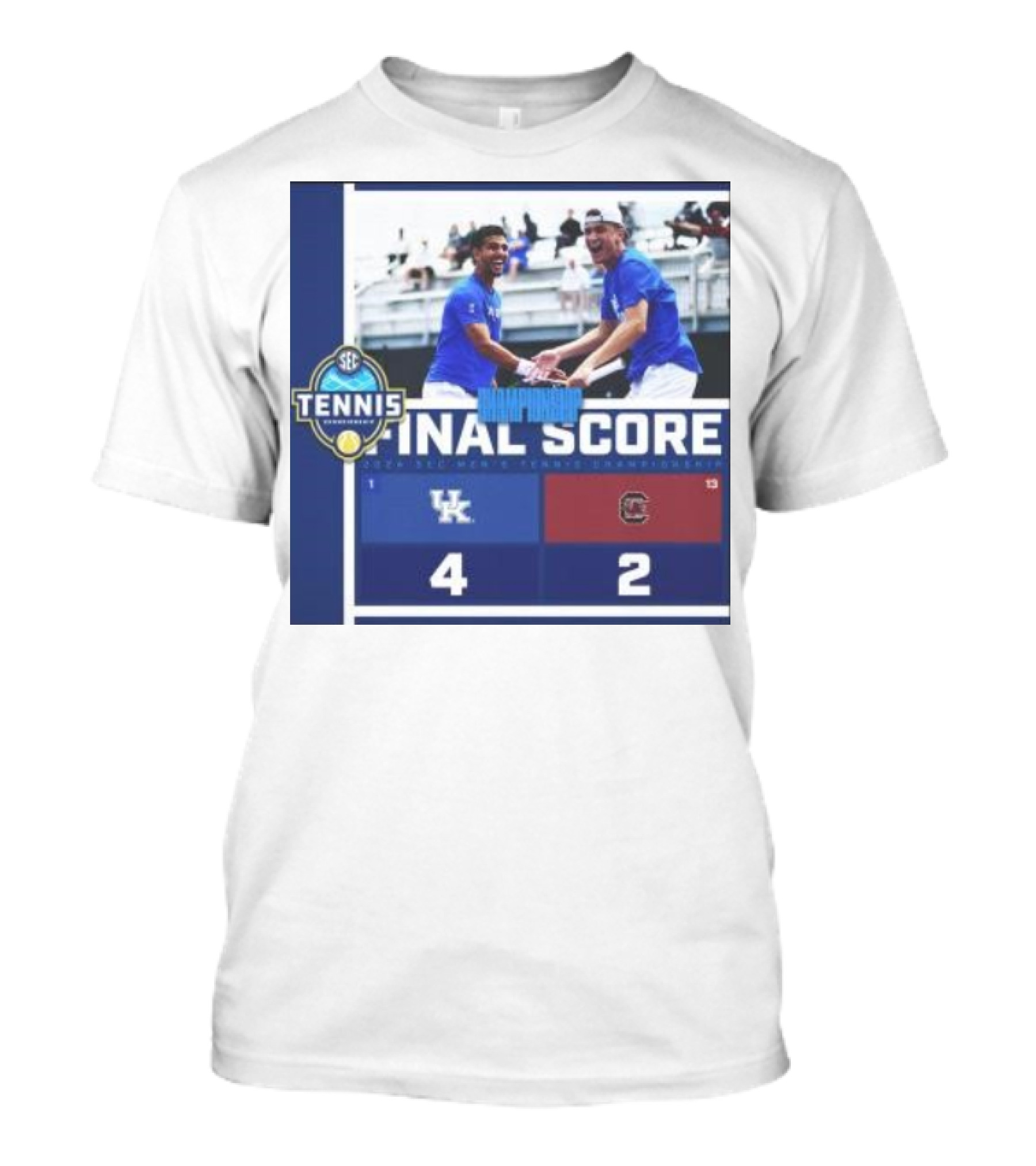 Kentucky Wildcats Defeat South Carolina 4-2 In 2024 SEC Men’s Tennis Championship Final Score T-Shirt