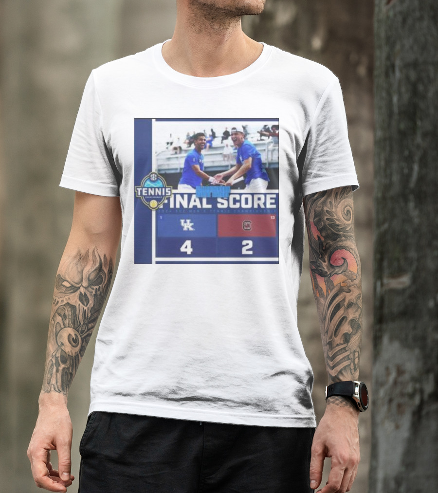 Kentucky Wildcats Defeat South Carolina 4-2 In 2024 SEC Men’s Tennis Championship Final Score T-Shirt