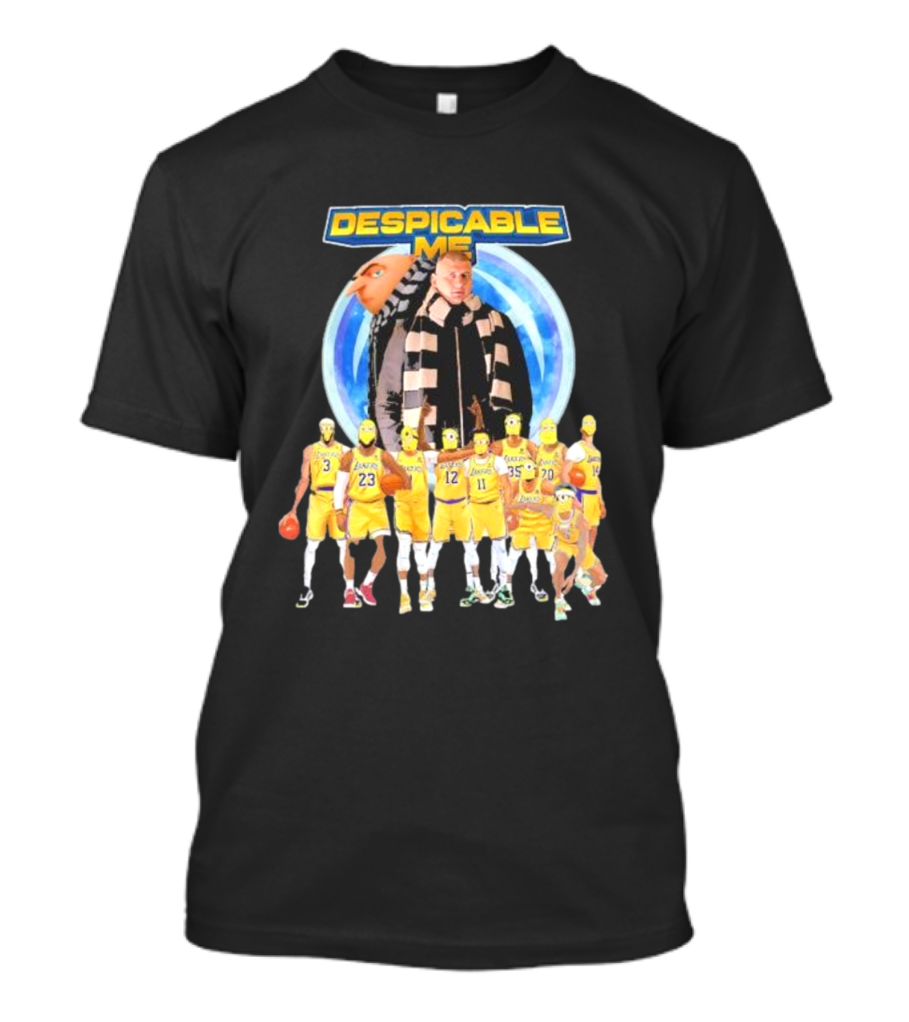 Despicable Me Nikola Jokic Los Angeles Lakers Minion Team T-Shirt