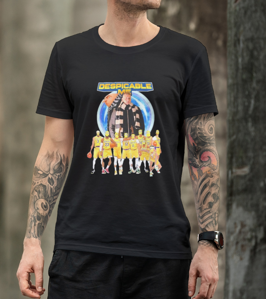 Despicable Me Nikola Jokic Los Angeles Lakers Minion Team T-Shirt