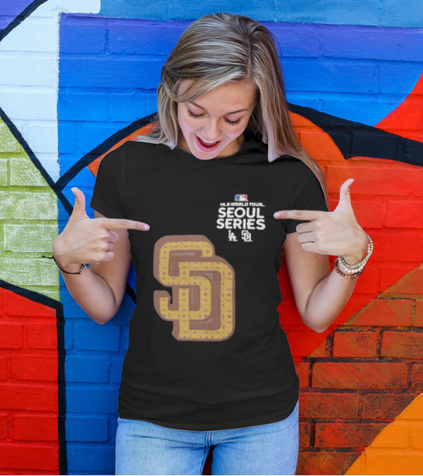 MLB World Tour Seoul Series San Diego Padres LA SD Logo T-Shirt