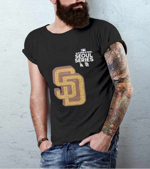 MLB World Tour Seoul Series San Diego Padres LA SD Logo T-Shirt