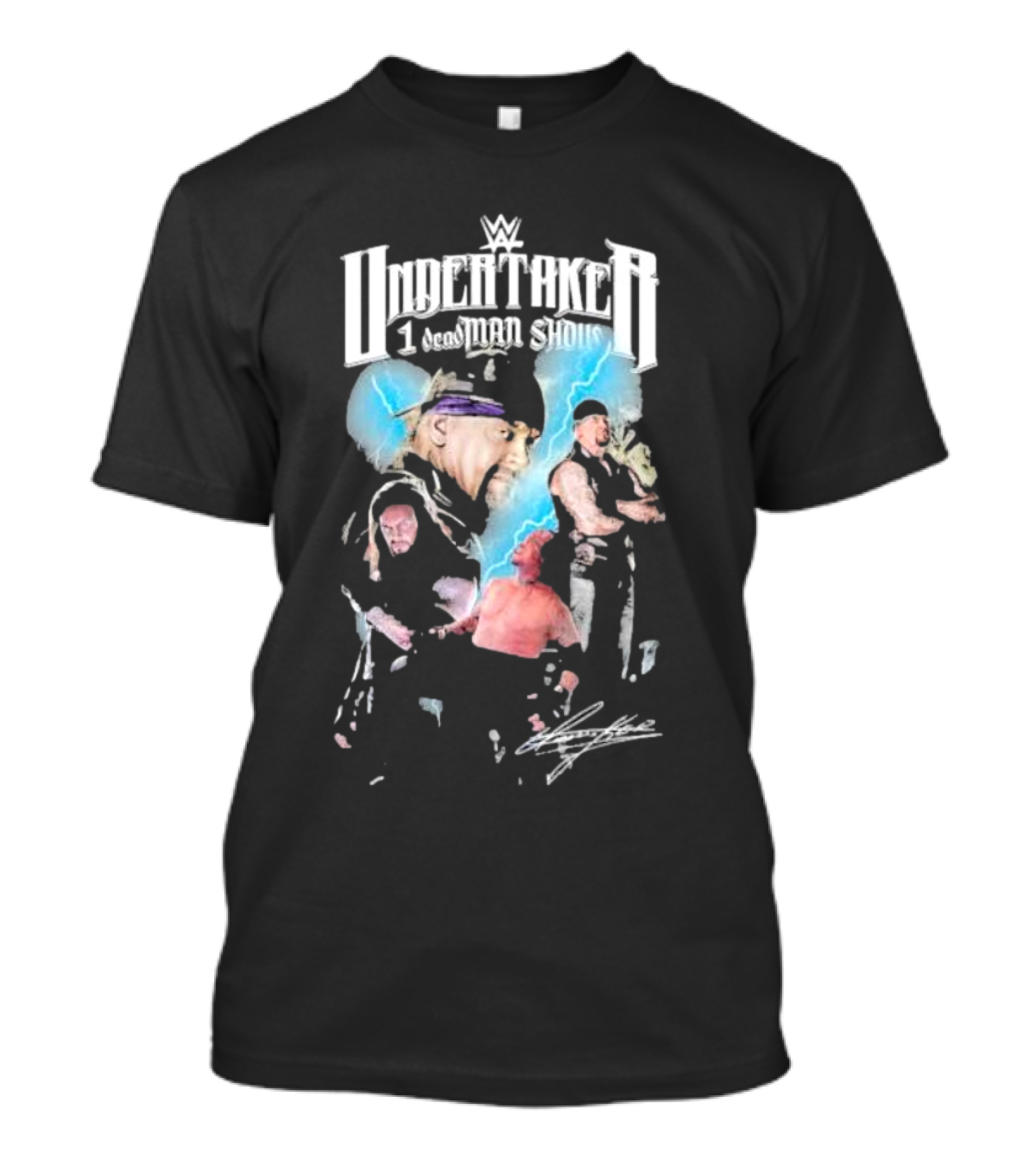 WWE Undertaker 1 Deadman Show Signed Fan Art With Wrestling T-Shirt