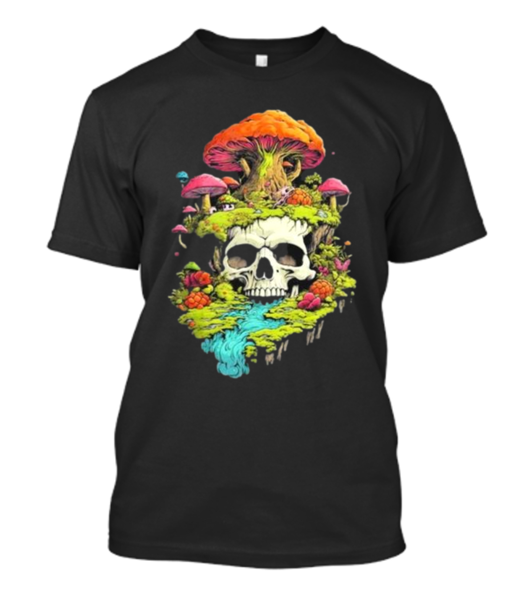Joe Bartolozzi Life In Death 2024 Skull Forest Mushrooms T-Shirt
