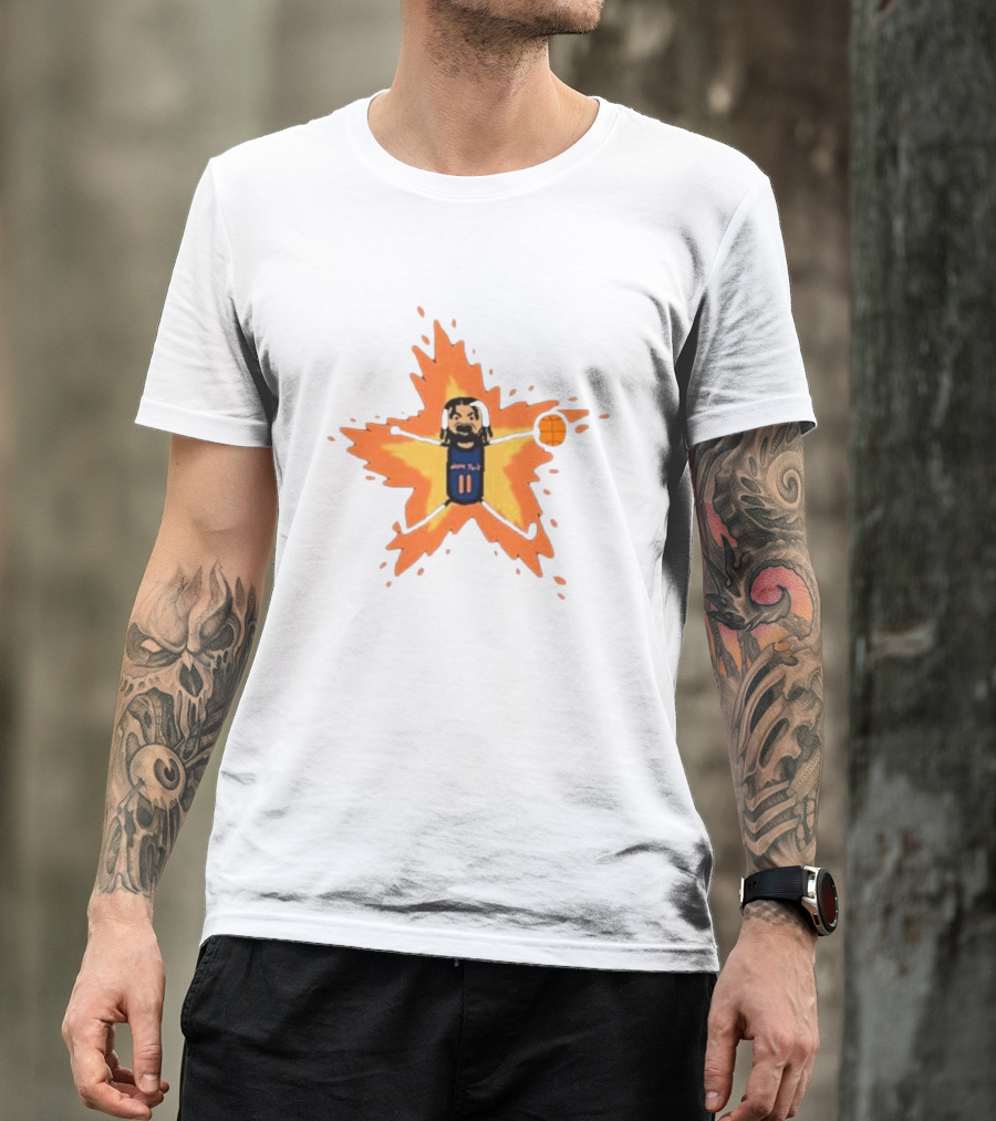 Paint Jalen Brunson Supernova Basketball Star Explosion T-Shirt