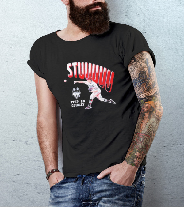 Stuuu Stephen Quigley UConn Huskies Baseball T-Shirt