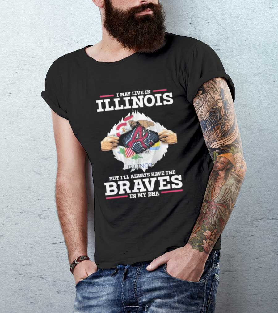 ILLINOIS Roots ATLANTA BRAVES Always In My DNA T-Shirt
