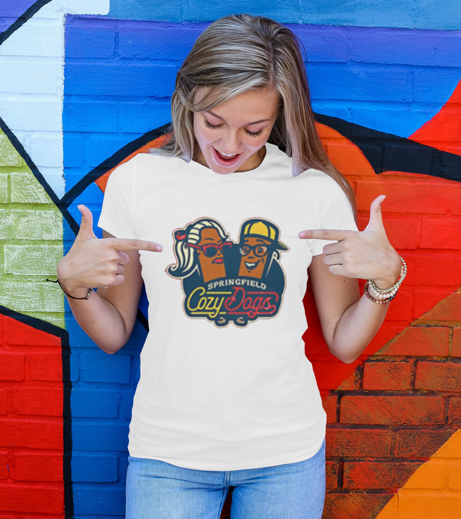 Springfield Cozy Dogs Retro Style Logo With Fun Characters T-Shirt