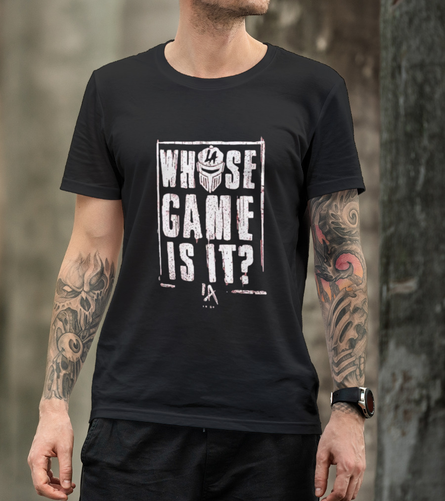 Whose Game Is It LA Knights Helmet T-Shirt