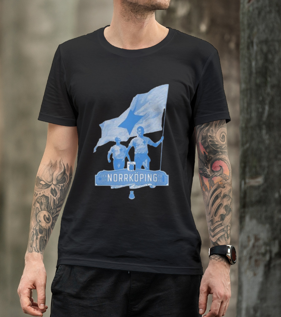 Wwwk IFK Norrköping 2024 Blue Star Flag Football Enthusiasts T-Shirt