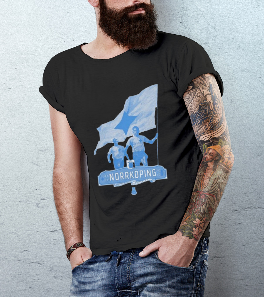 Wwwk IFK Norrköping 2024 Blue Star Flag Football Enthusiasts T-Shirt