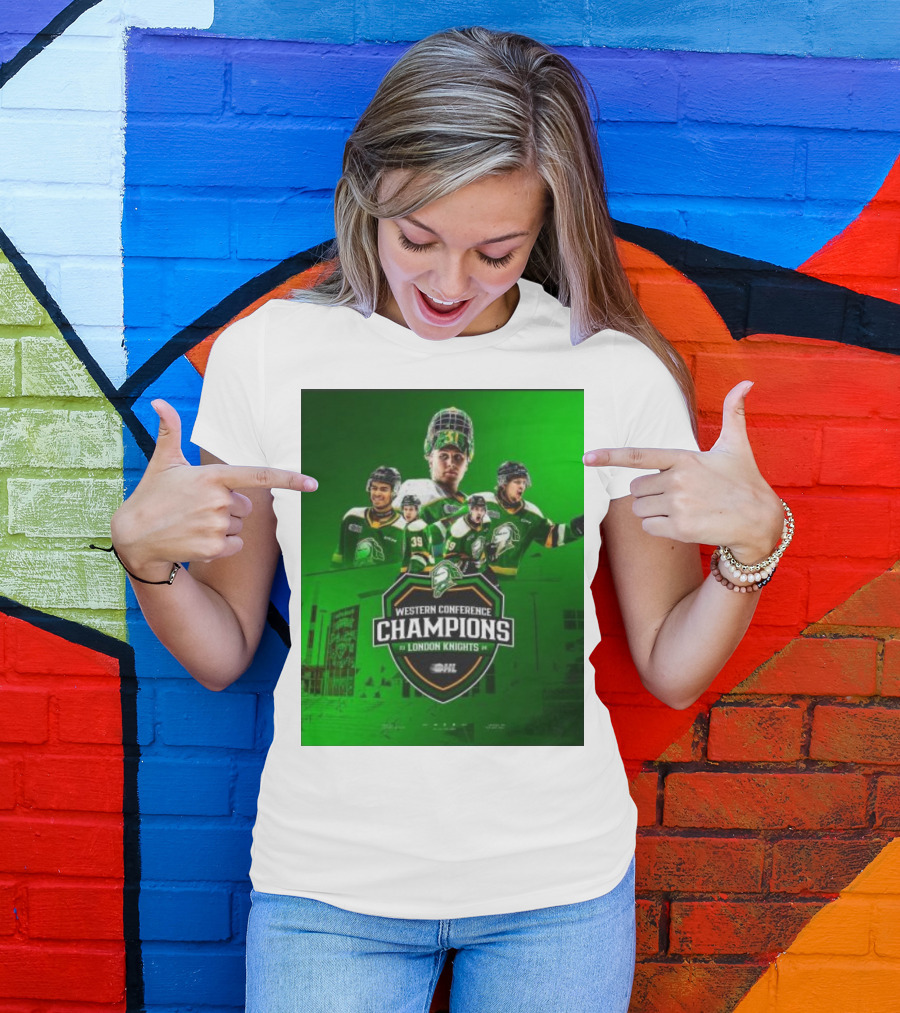 Western Conference Champions London Knights OHL 2023-2024 T-Shirt
