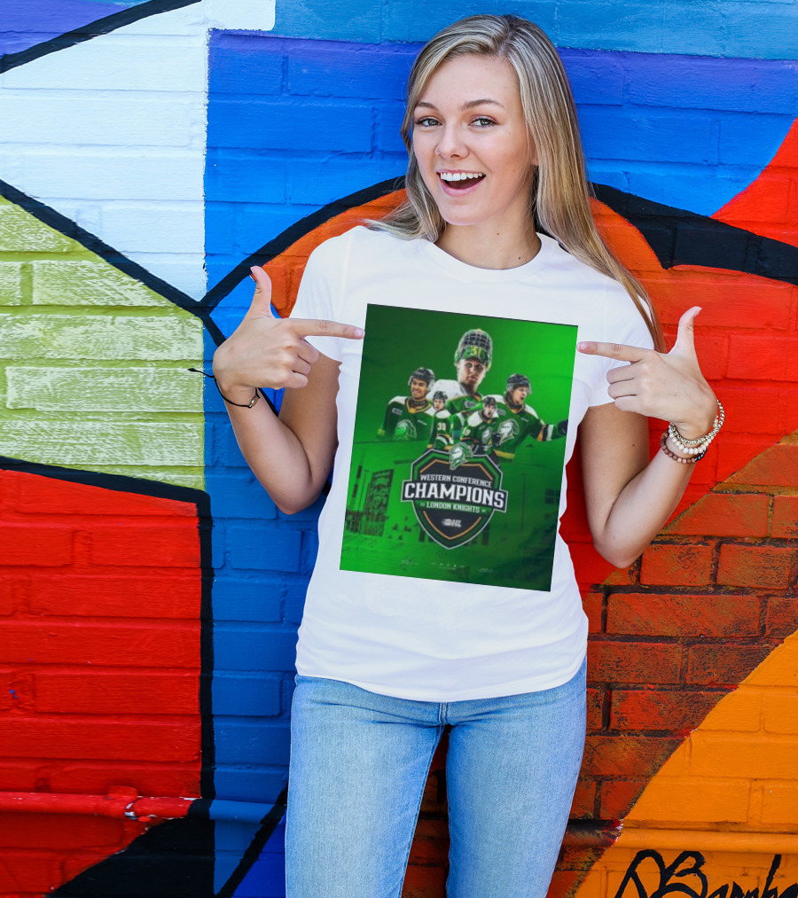 Western Conference Champions London Knights OHL 2023-2024 T-Shirt