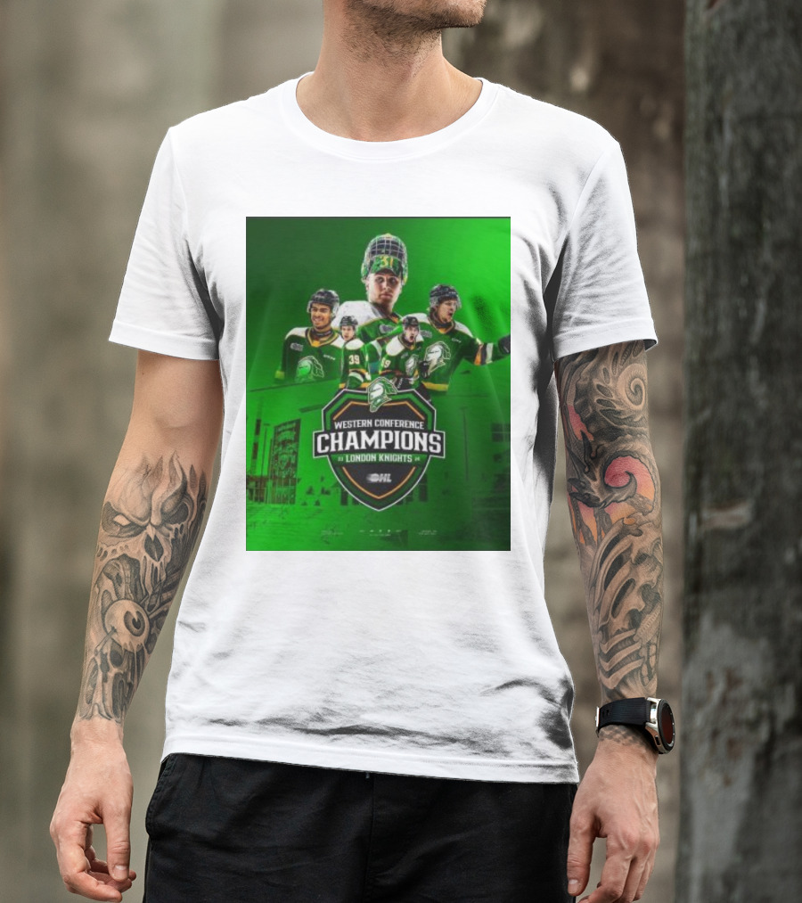 Western Conference Champions London Knights OHL 2023-2024 T-Shirt