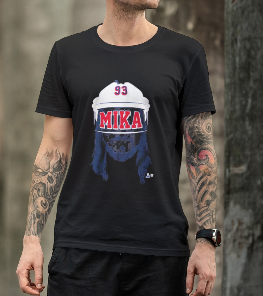 Mika Zibanejad 93 Mika Hockey Helmet T-Shirt