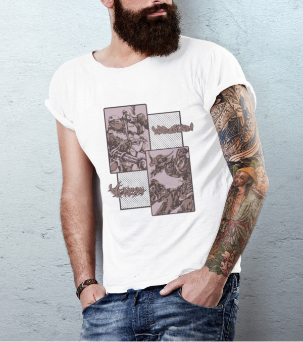 Wargasm Venom Showdown Battle Panels T-Shirt