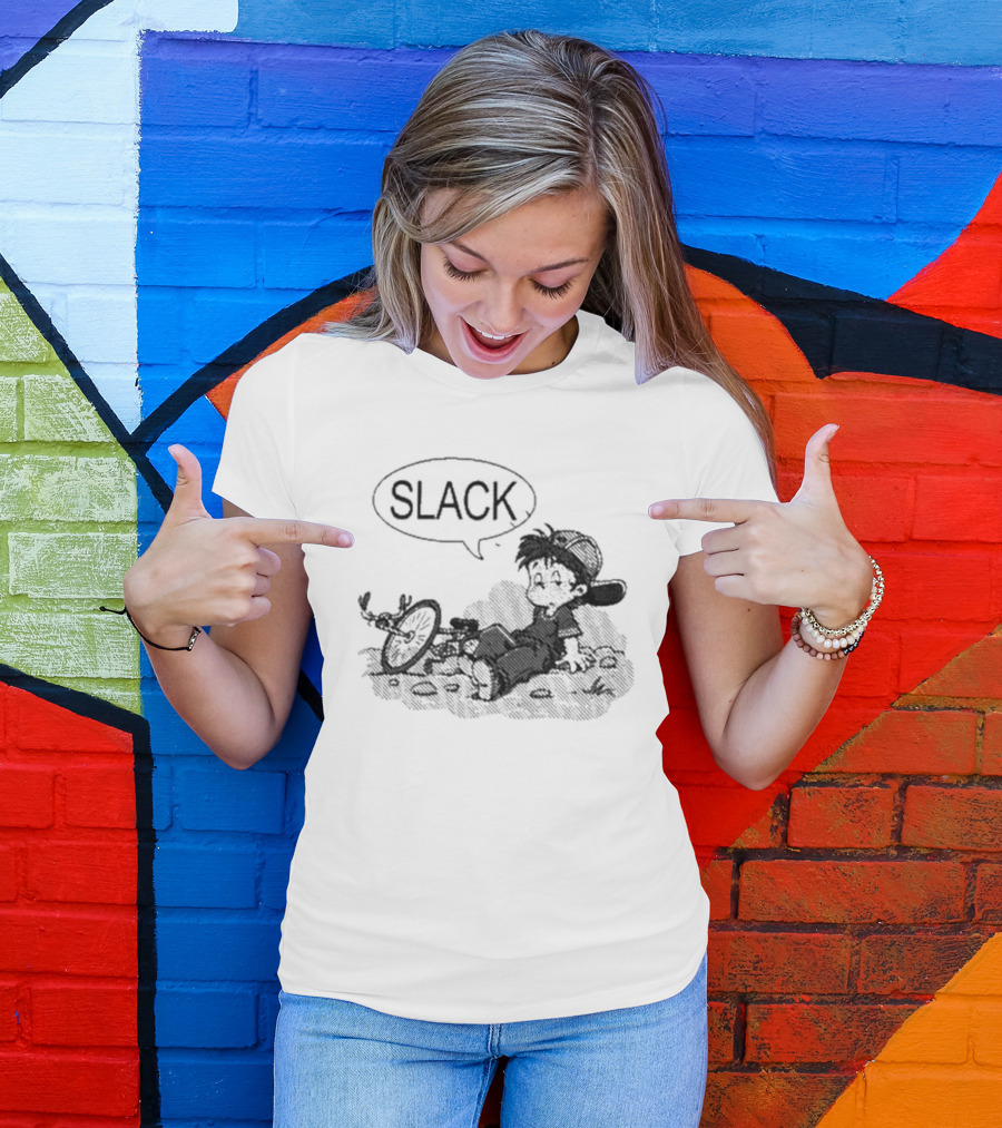 Slack Magazine Slack Biker Comic Character T-Shirt