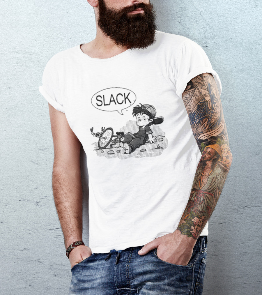 Slack Magazine Slack Biker Comic Character T-Shirt