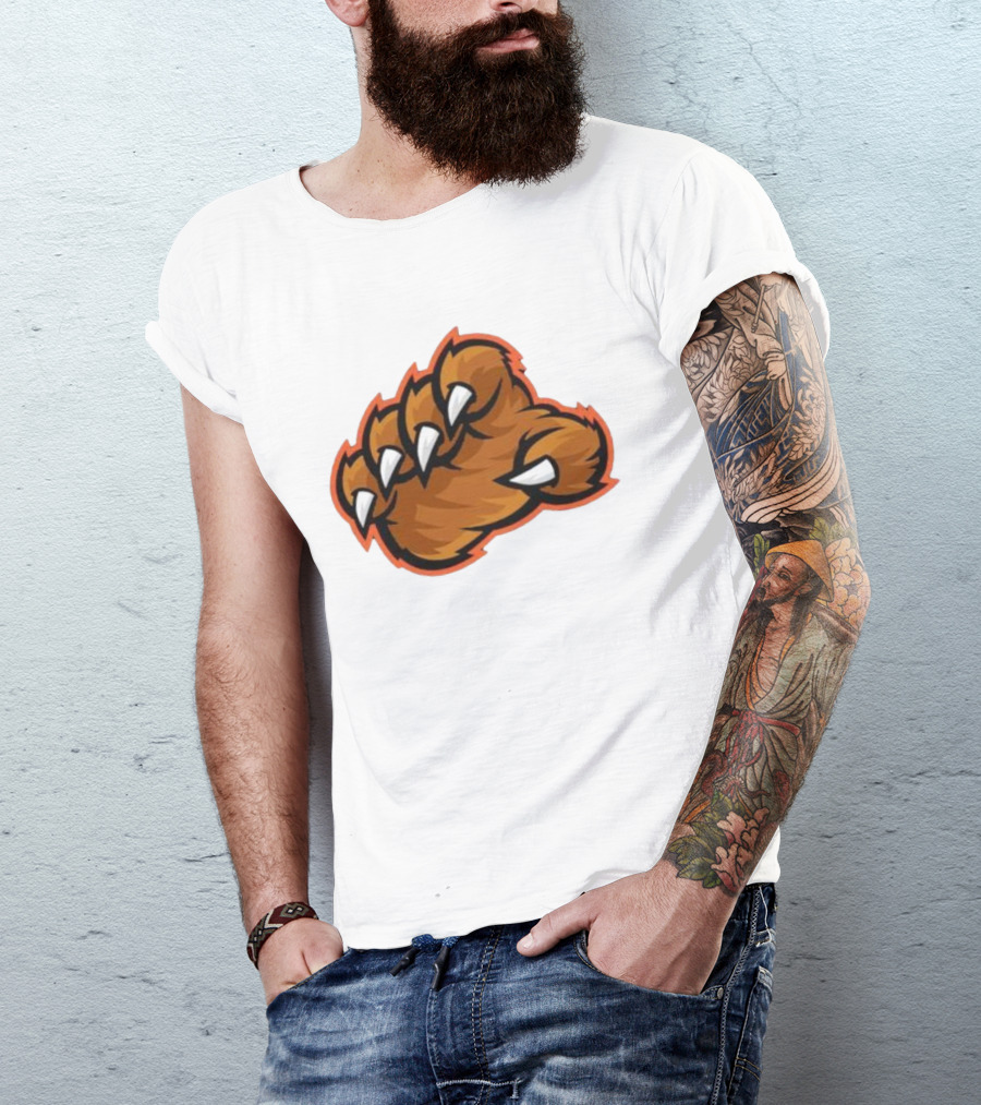 Chicago Bears The Claw Paw Logo Retro Football Fan Gear T-Shirt