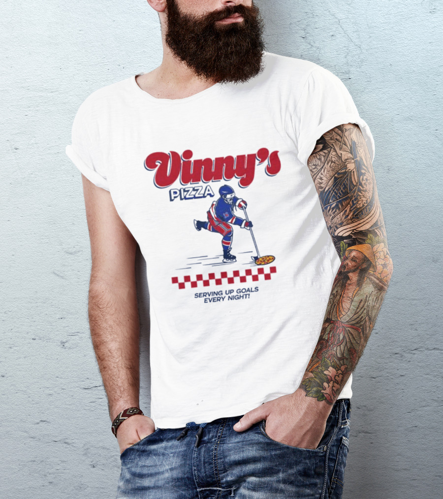 Vinny’s Pizza Hockey Serving Up Goals Every Night T-Shirt