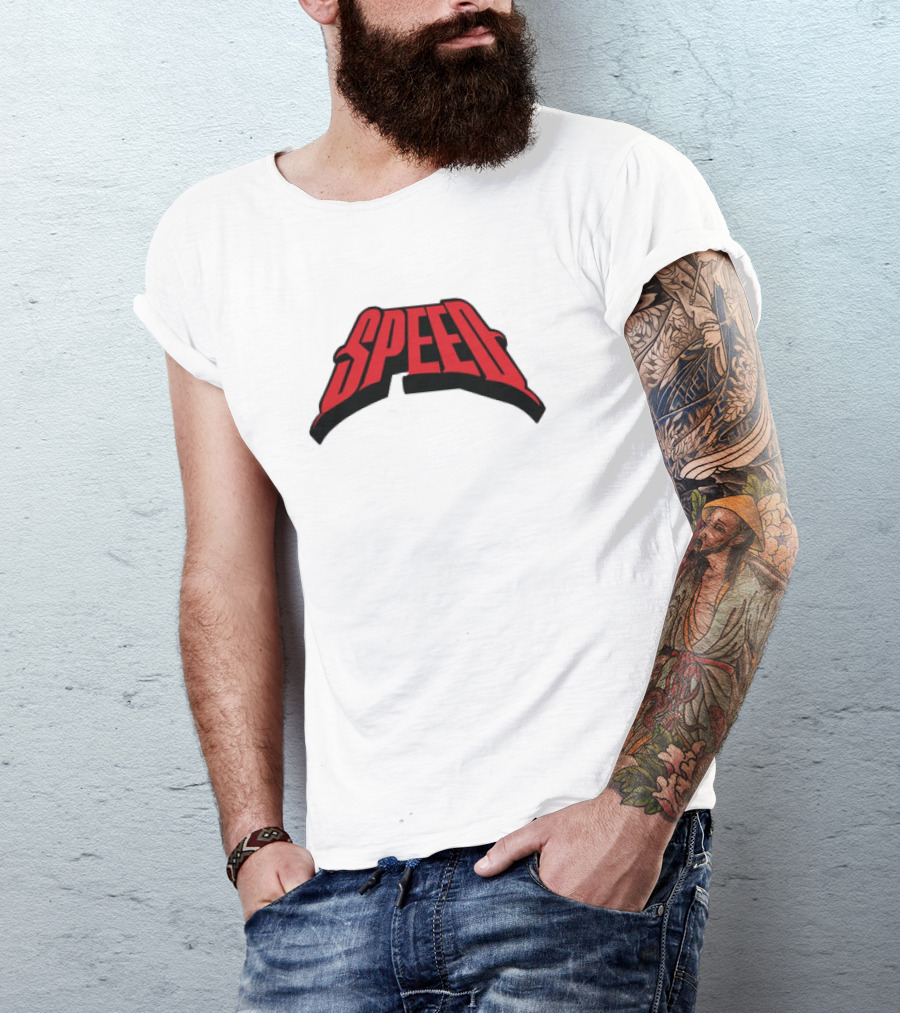 Speed Red Bold Arch Logo T-Shirt