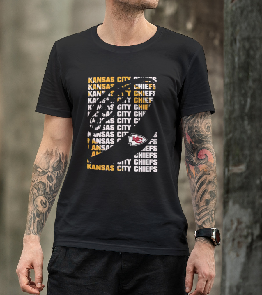 Kansas City Chiefs Youth Box Football KC Logo T-Shirt