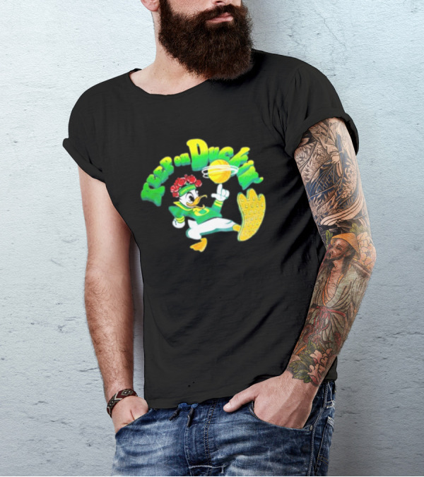Keep On Duckin' Oregon Ducks Mascot Basketball Dunk T-Shirt