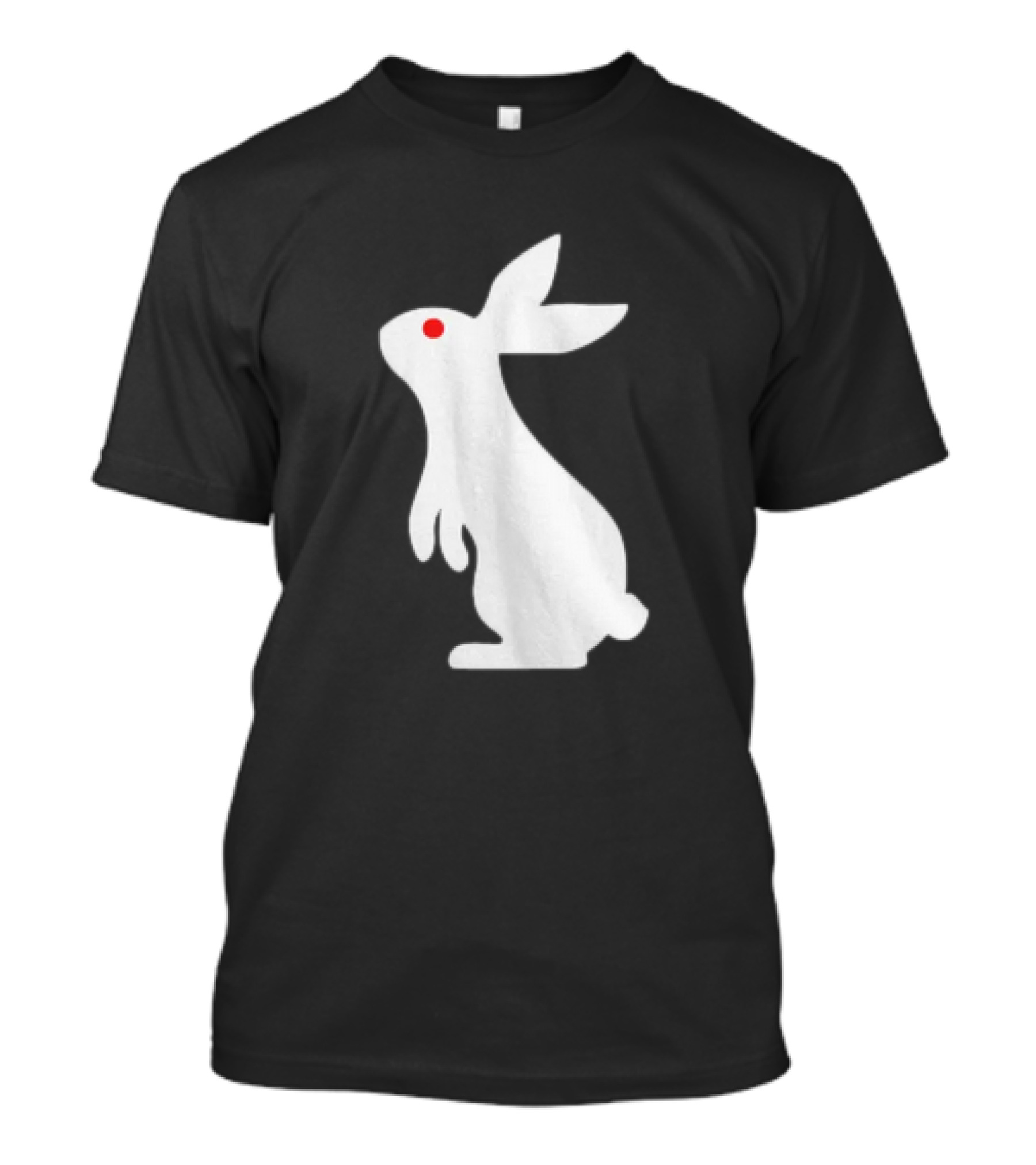 Feed Your Head White Rabbit Men's Black T-Shirt