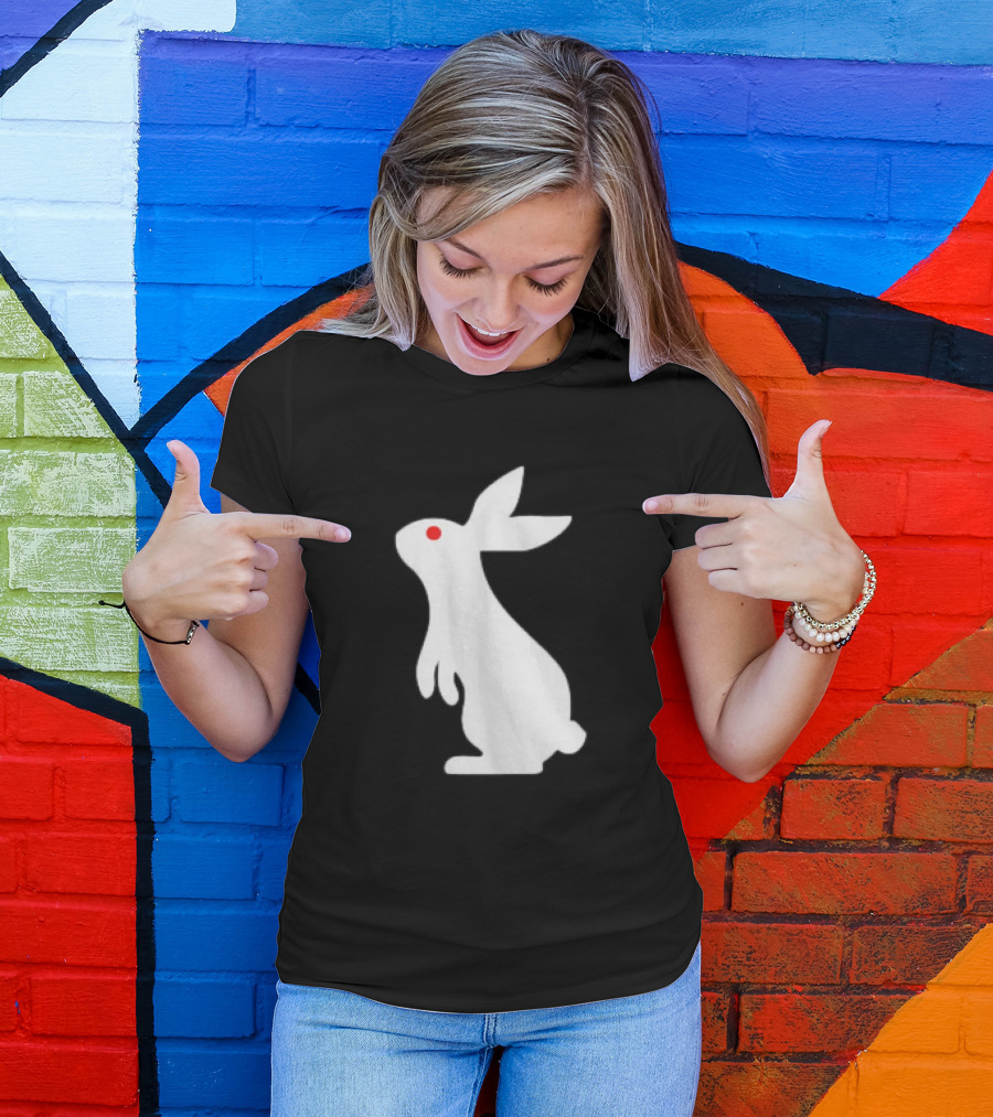 Feed Your Head White Rabbit Men's Black T-Shirt
