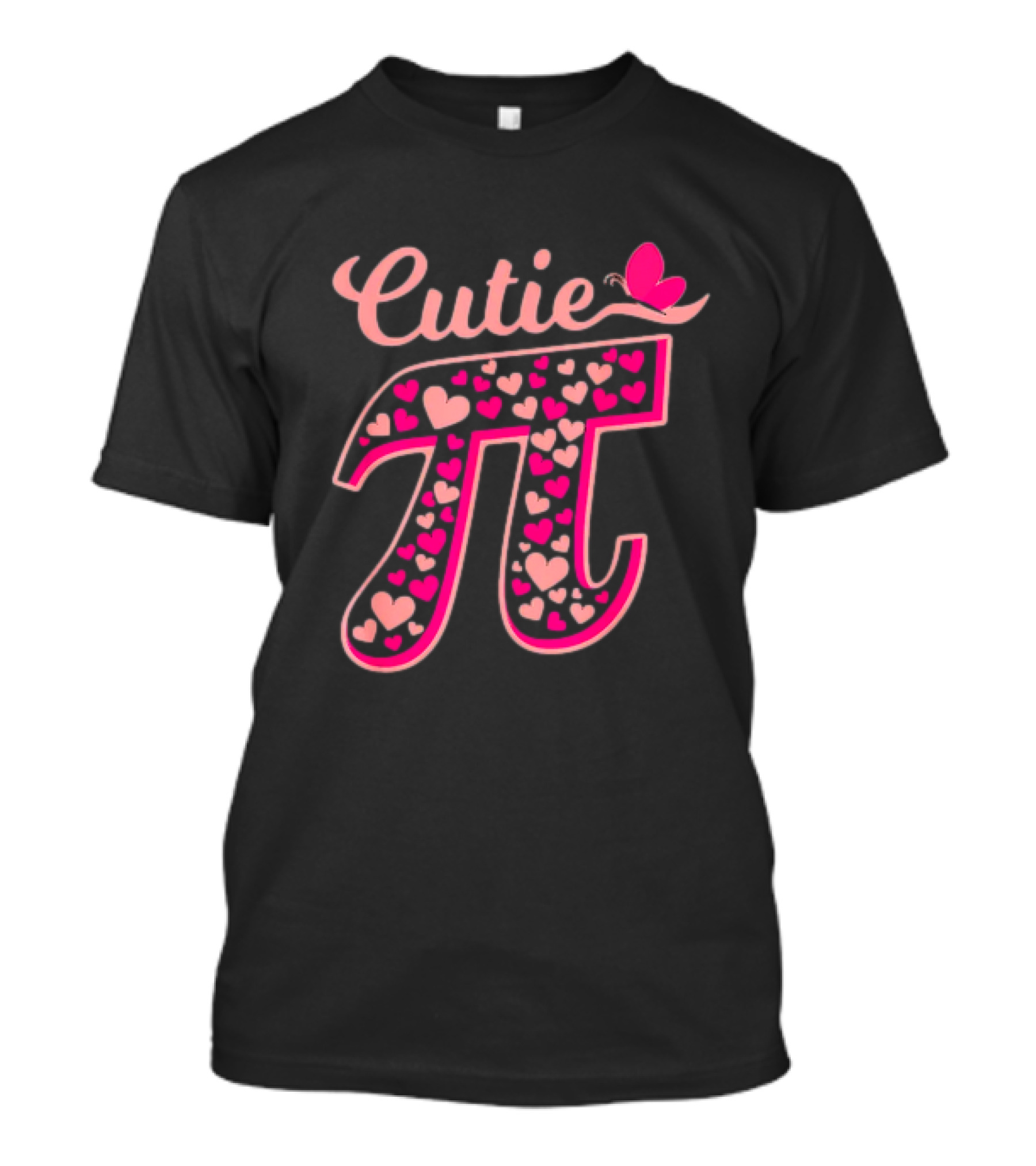 Cutie Pi Heart Butterfly Math Teacher Kids Women Men Toddler T-Shirt