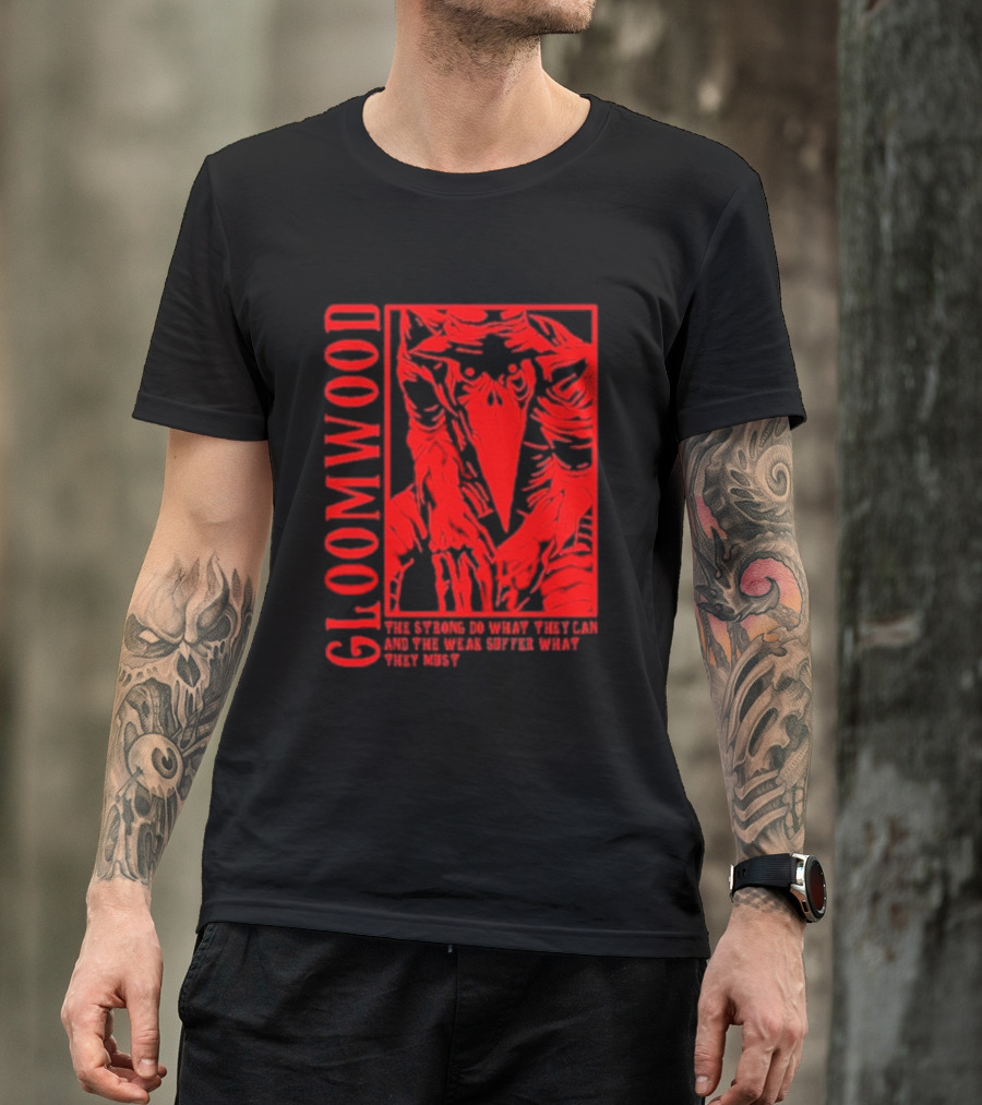 Gloomwood The Strong Do What They Can And The Weak Suffer What They Must Red Bird Mask T-Shirt
