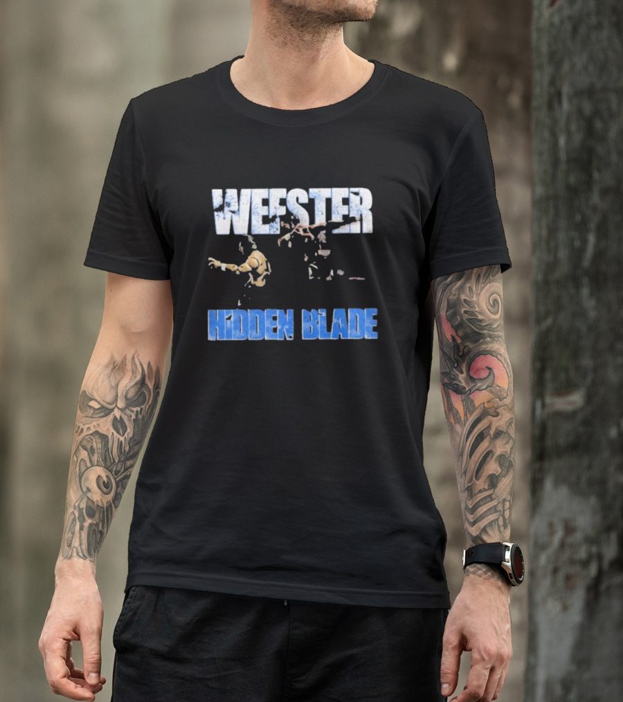 Wefster Hidden Blade Wrestling Action And Combat T-Shirt