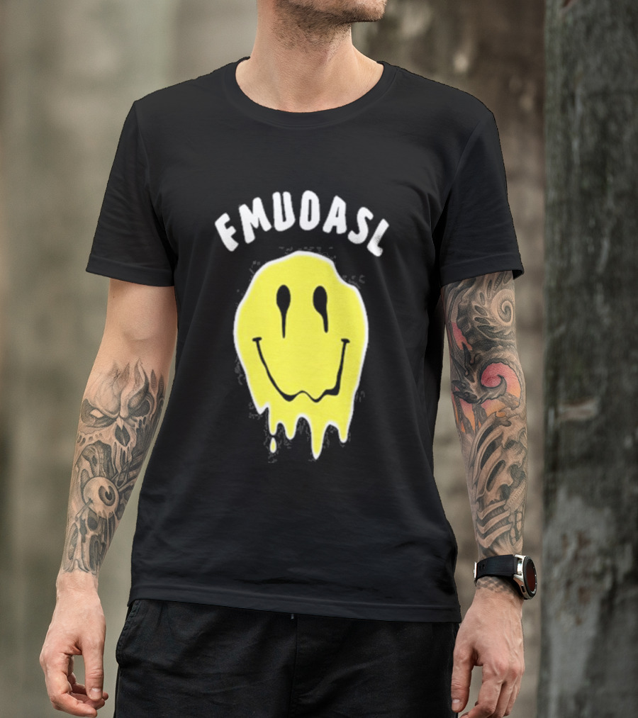 FMUOASL Dripping Smiley Face T-Shirt