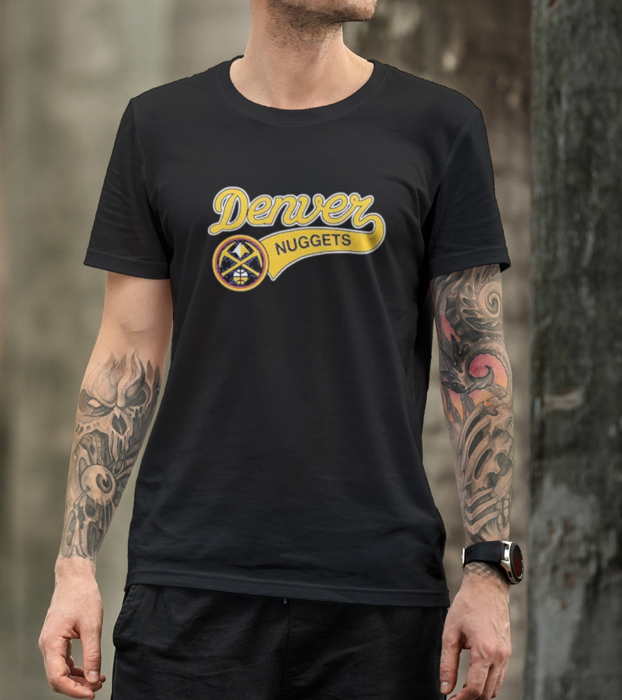 Denver Nuggets Script With Round Emblem T-Shirt