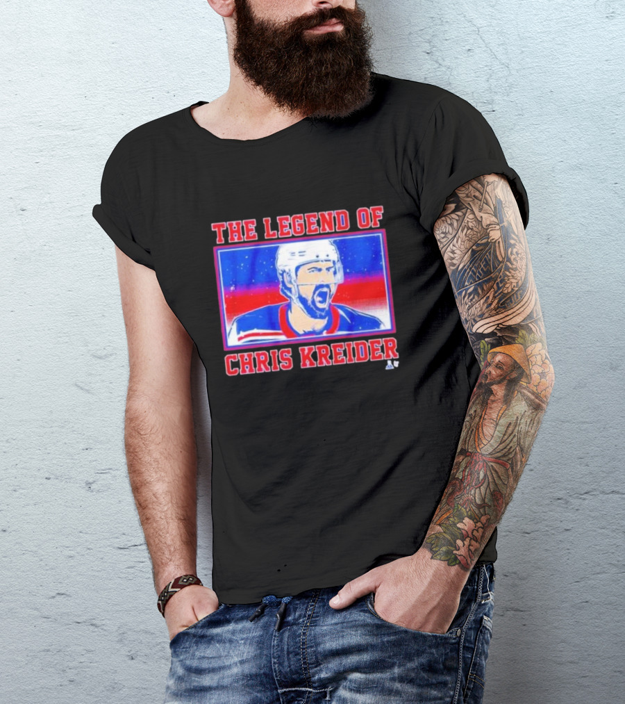 The Legend Of Chris Kreider Hockey Icon Burst T-Shirt